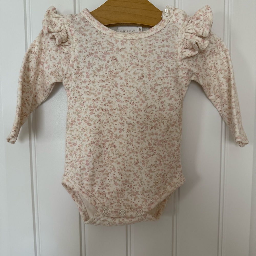 Jamie Kay Organic Baby Long Sleeve Floral Bodysuit